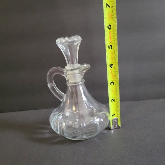Vintage Anchor Hocking Clear Glass Cruet Oil Vinegar Syrup Decanter Star Stopper - Picture 9 of 10